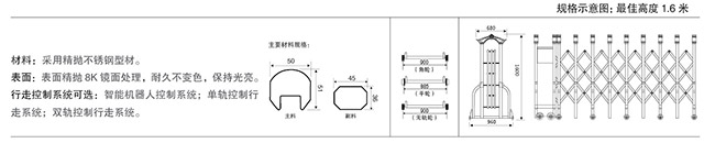 不銹鋼伸縮門(mén)王者二號(hào)
